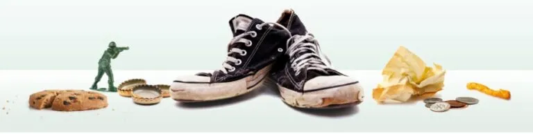 kids missing items like a shoe, army man, coins, cookie