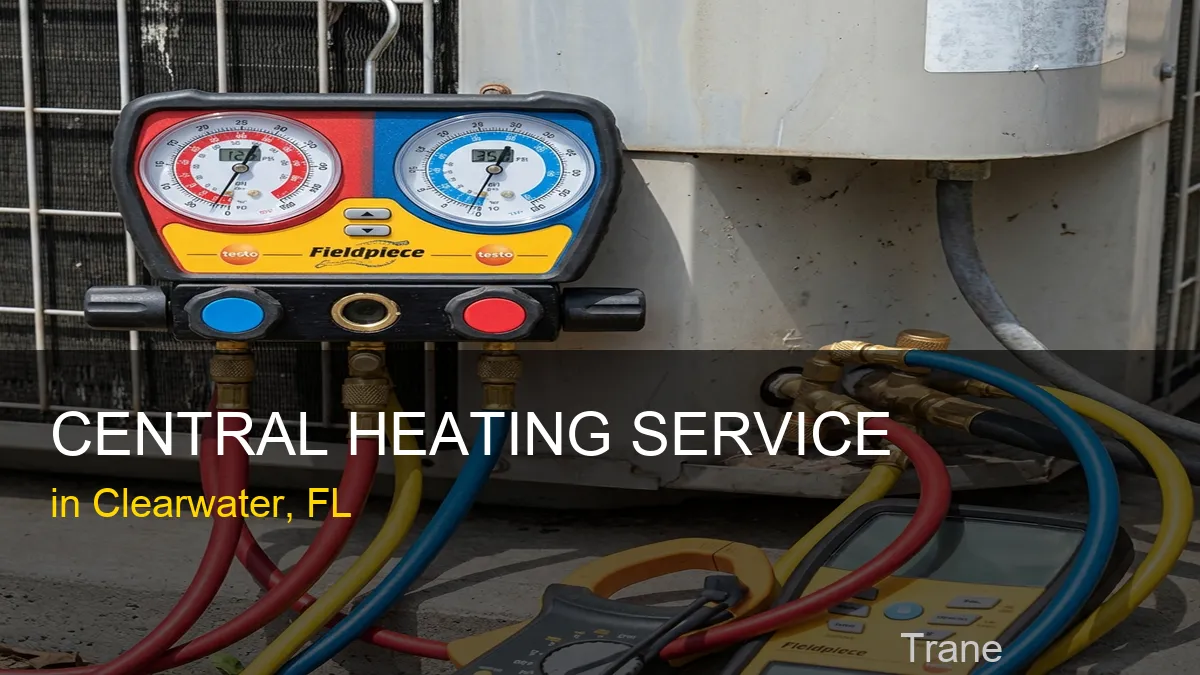 Technician repairing a Trane unit near the Aquarium