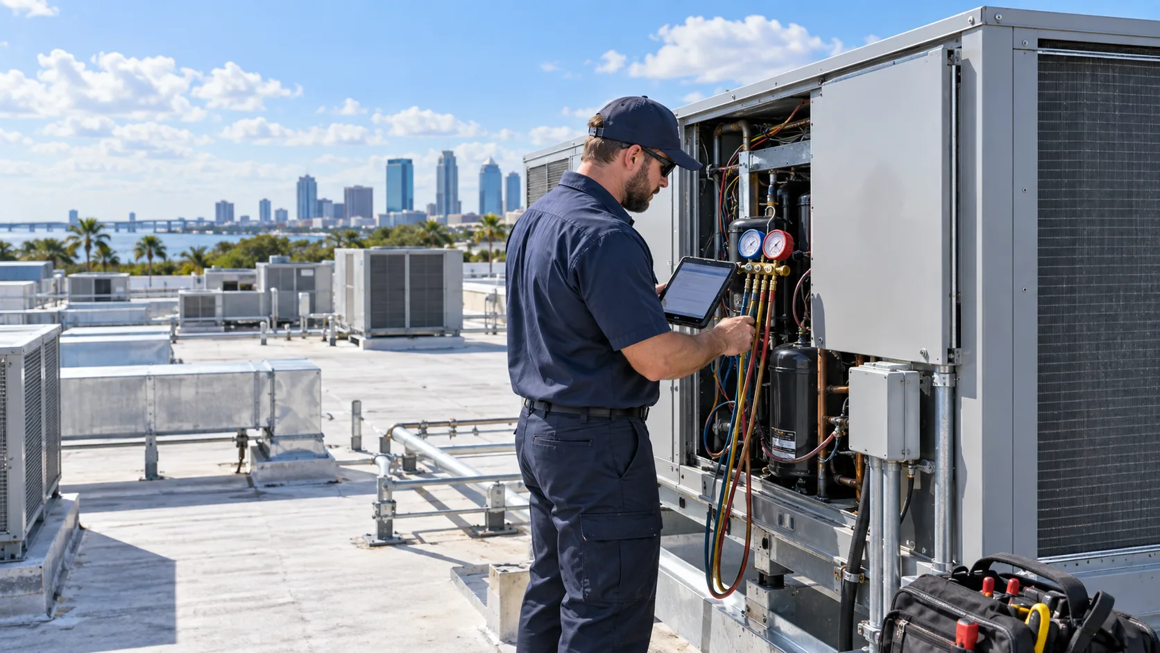 Commercial rooftop HVAC repair in Premium Commercial HVAC Services | Tampa Bay & Gulf Coast